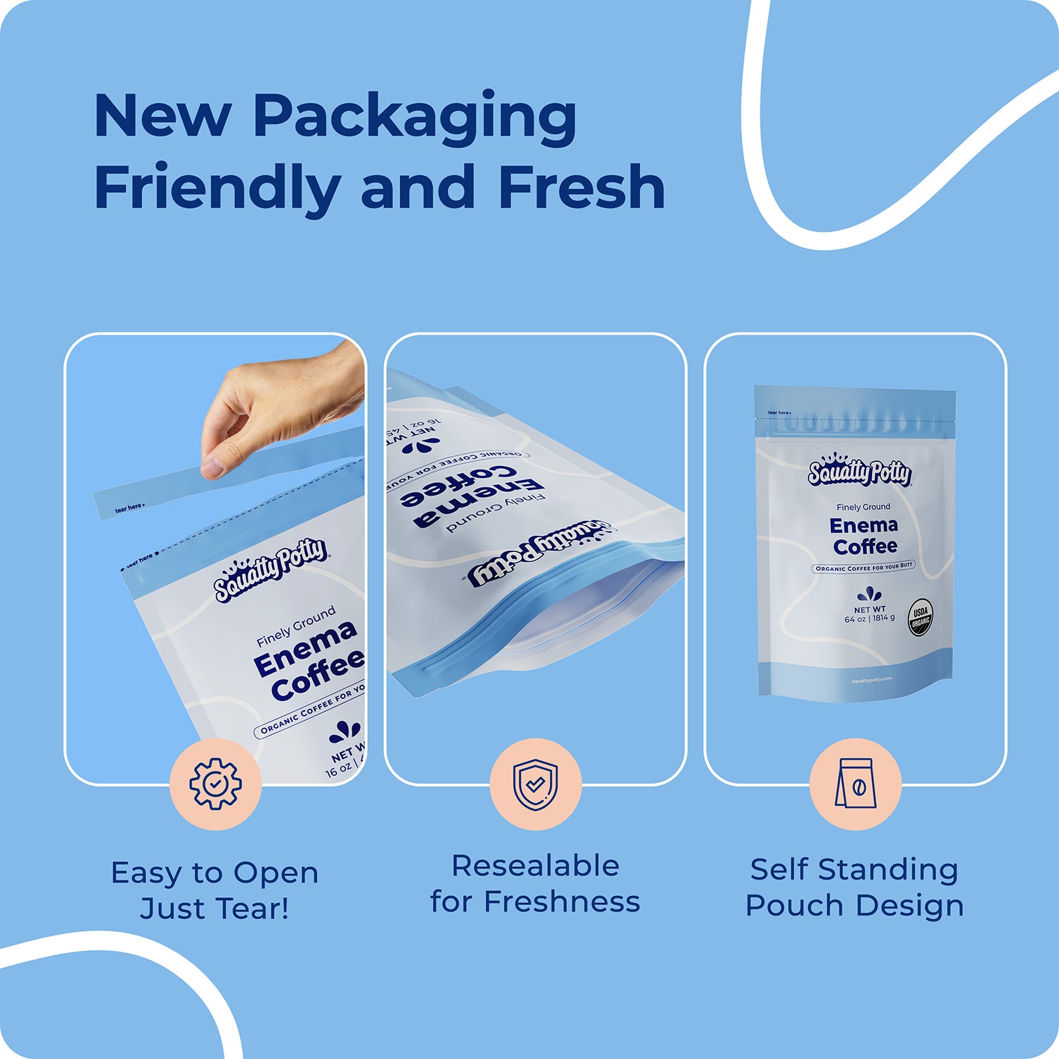 Squatty Potty Enema Coffee – Organic – 419° Roasted, Ground Coffee, Cleanse and Detoxify, Made in USA – 4 lb Bag - Image 8